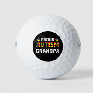 Proud Autism Grandpa Awareness Autistic Family Golf Balls