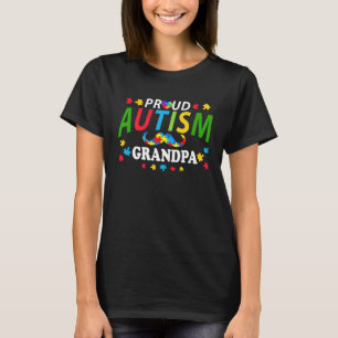 Proud Autism Grandpa Awareness Family Matching T-Shirt