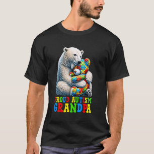 Proud Autism Grandpa Bear Autism Awareness Autisti T-Shirt