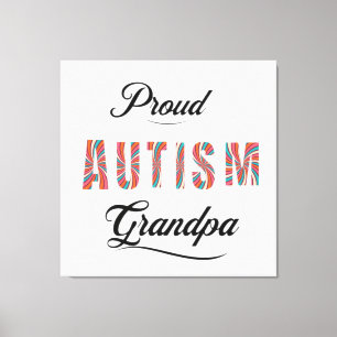 Proud autism grandpa canvas print