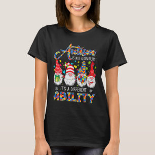 Proud Autism It's A Different Ability Three Xmas G T-Shirt