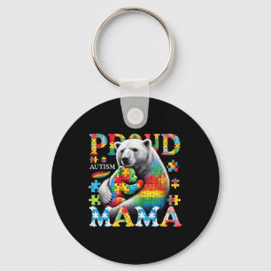 Proud Autism Mama Bear Love Autism Awareness Famil Key Ring