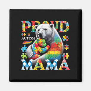 Proud Autism Mama Bear Love Autism Awareness Famil Magnet