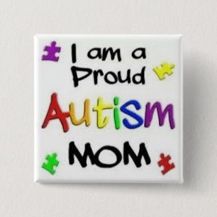 Proud Autism Mum 15 Cm Square Badge