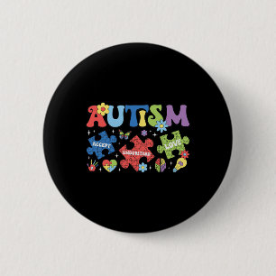 Proud Autism Mum Autism Awareness Acceptance Colou 6 Cm Round Badge