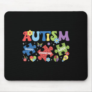 Proud Autism Mum Autism Awareness Acceptance Colou Mouse Mat