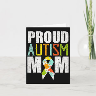 Proud Autism Mum Autism Awareness Vintage Card