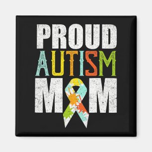 Proud Autism Mum Autism Awareness Vintage Magnet