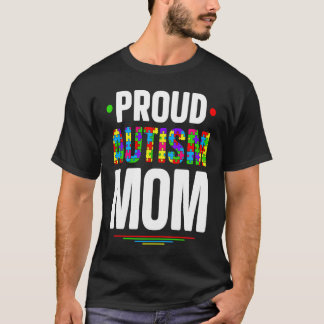 Proud Autism Mum Autistic Child Autism Puzzle T-Shirt