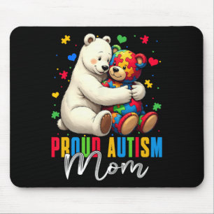 Proud Autism Mum Bear Autism Awareness Autistic So Mouse Mat