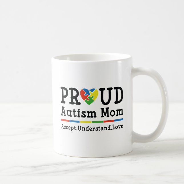 Proud Autism Mum Coffee Mug (Right)