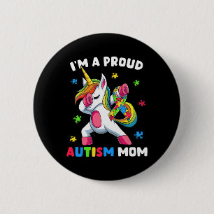 Proud Autism Mum Dab Dance 6 Cm Round Badge