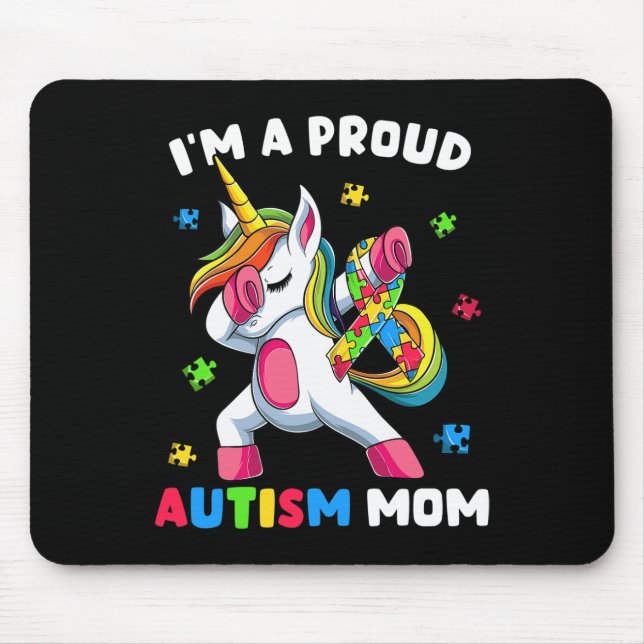Proud Autism Mum Dab Dance  Mouse Mat (Front)