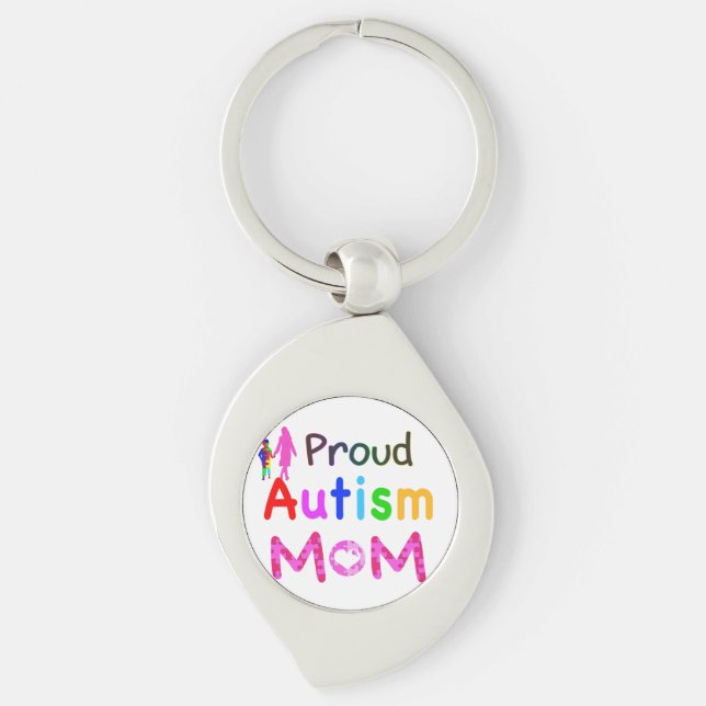 Proud Autism Mum Key Ring (Front)