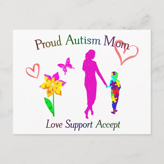 Proud Autism Mum Postcard (Front)