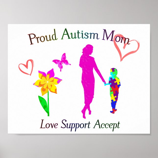 Proud Autism Mum Poster (Front)
