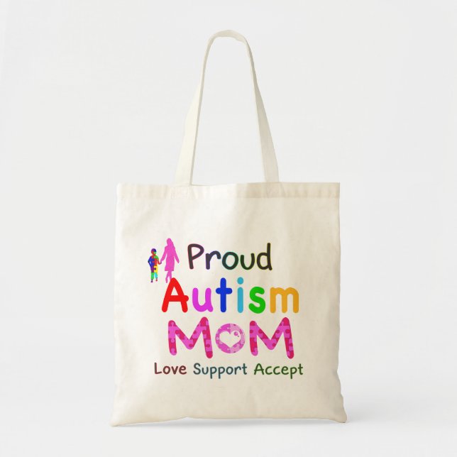 Proud Autism Mum Tote Bag (Front)