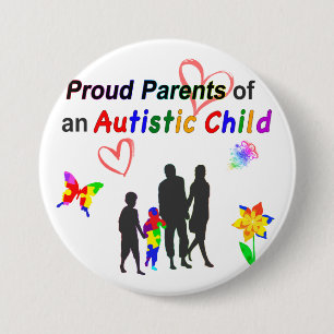 Proud Autism Parents 7.5 Cm Round Badge