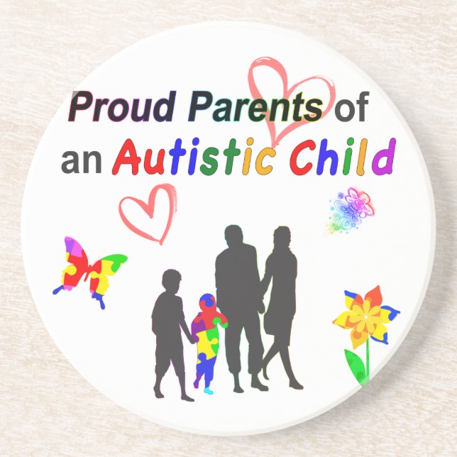 Proud Autism Parents Coaster (Front)