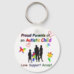 Proud Autism Parents Key Ring