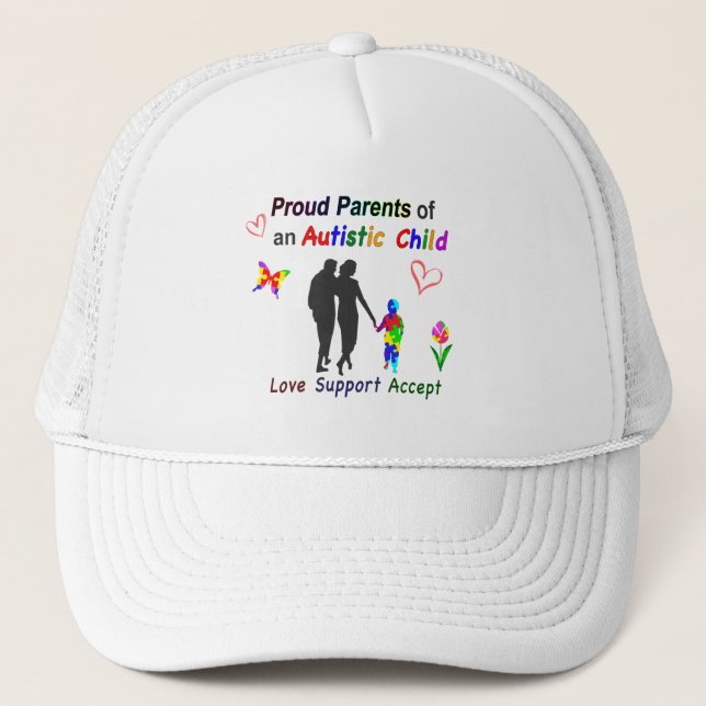 Proud Autism Parents Trucker Hat (Front)