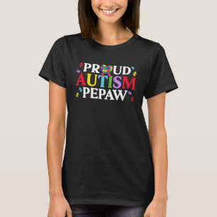 Proud Autism Pepaw Matching Family Autism Awarenes T-Shirt