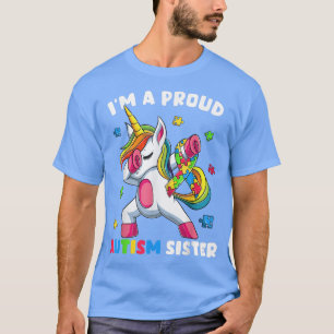 Proud Autism Sister Dab Dance Shirts, Girls Dabbin T-Shirt