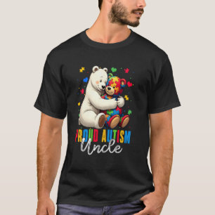 Proud Autism Uncle Bear Autism Awareness Son Daugh T-Shirt