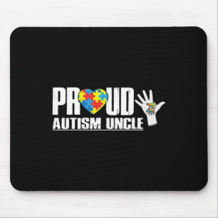 Proud Autism Uncle Dad Heart Autism Awareness For Mouse Mat