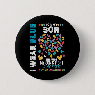 Proud Autistic Dad  6 Cm Round Badge