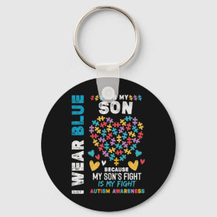Proud Autistic Dad Key Ring