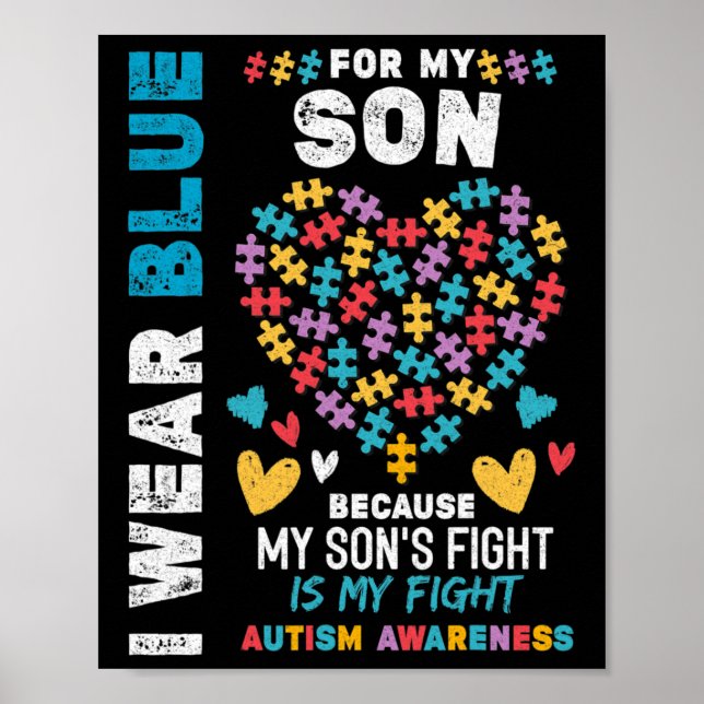 Proud Autistic Dad  Poster (Front)