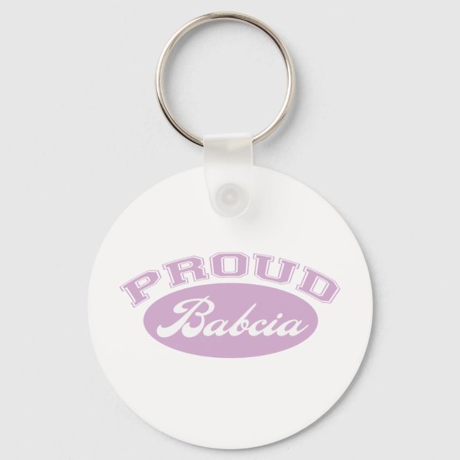 Proud Babcia Key Ring (Front)