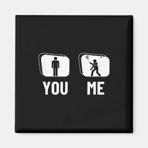Proud Badminton Player Men Shuttle Funny Badminton Magnet