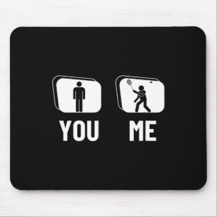 Proud Badminton Player Men Shuttle Funny Badminton Mouse Mat