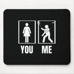 Proud Badminton Player Women Shuttle Funny Badmint Mouse Mat