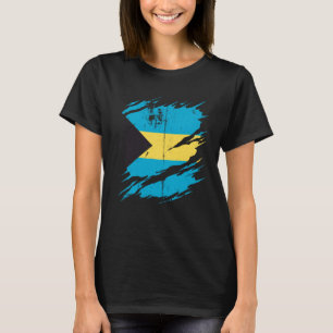 Proud Bahamian Torn Ripped Bahamas Flag T-Shirt