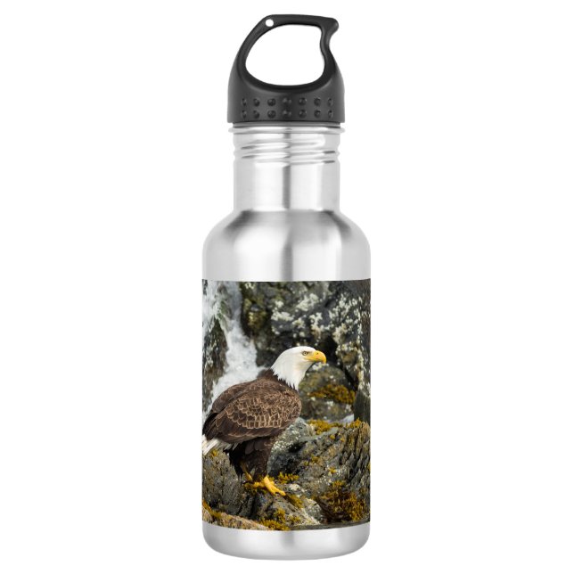 Proud Bald Eagle 532 Ml Water Bottle (Front)