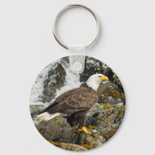 Proud Bald Eagle Key Ring