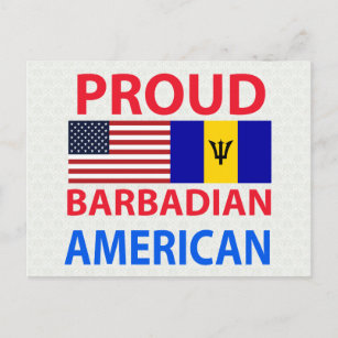 Proud Barbadian American Postcard