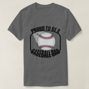 Proud Baseball Dad Men's Charcoal Basic T-Shirt