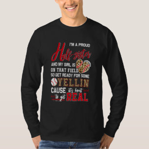 Proud Baseball Half Sister Baseball Family Matchin T-Shirt