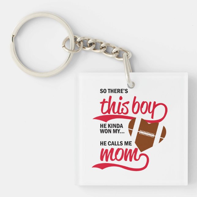 Proud Baseball Mum  Key Ring (Front)