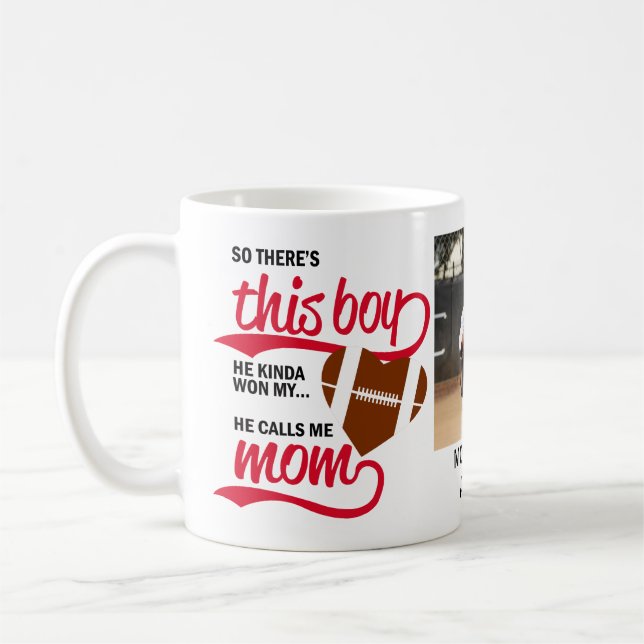 Proud Baseball Mum Photo Coffee Mug (Left)