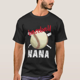 Proud Baseball Nana Baseball Biggest Fan Family Ma T-Shirt