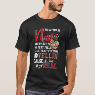 Proud Baseball Nana Baseball Family Matching T-Shirt