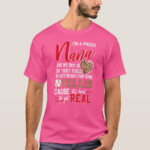 Proud Baseball Nana Baseball Family Matching T-Shirt