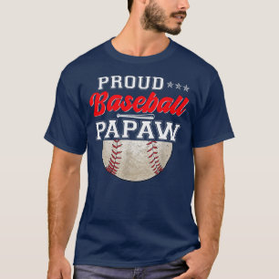 Proud Baseball Papaw Ball Vintage Father's Day T-Shirt