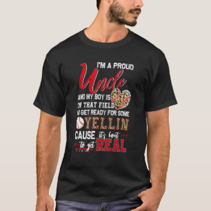 Proud Baseball Uncle Baseball Family Matching T-Shirt