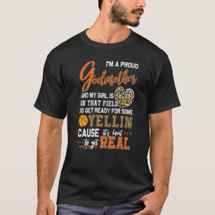 Proud Basketball Godmother Basketball Family Match T-Shirt